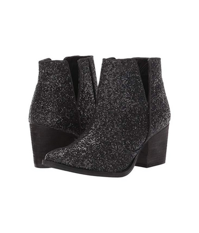 Fiera Glitter Booties in Black