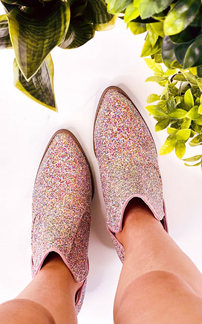 Fiera Glitter Booties in Multi