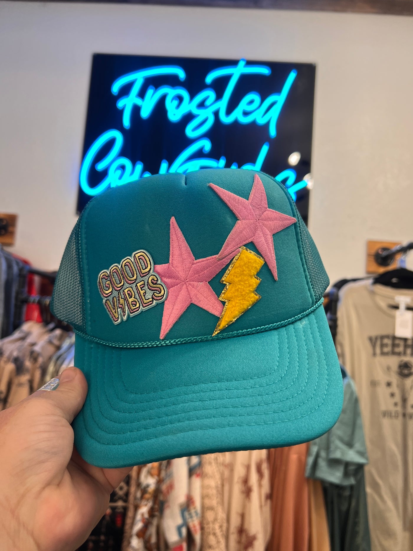 Turquoise Good Vibes Hat