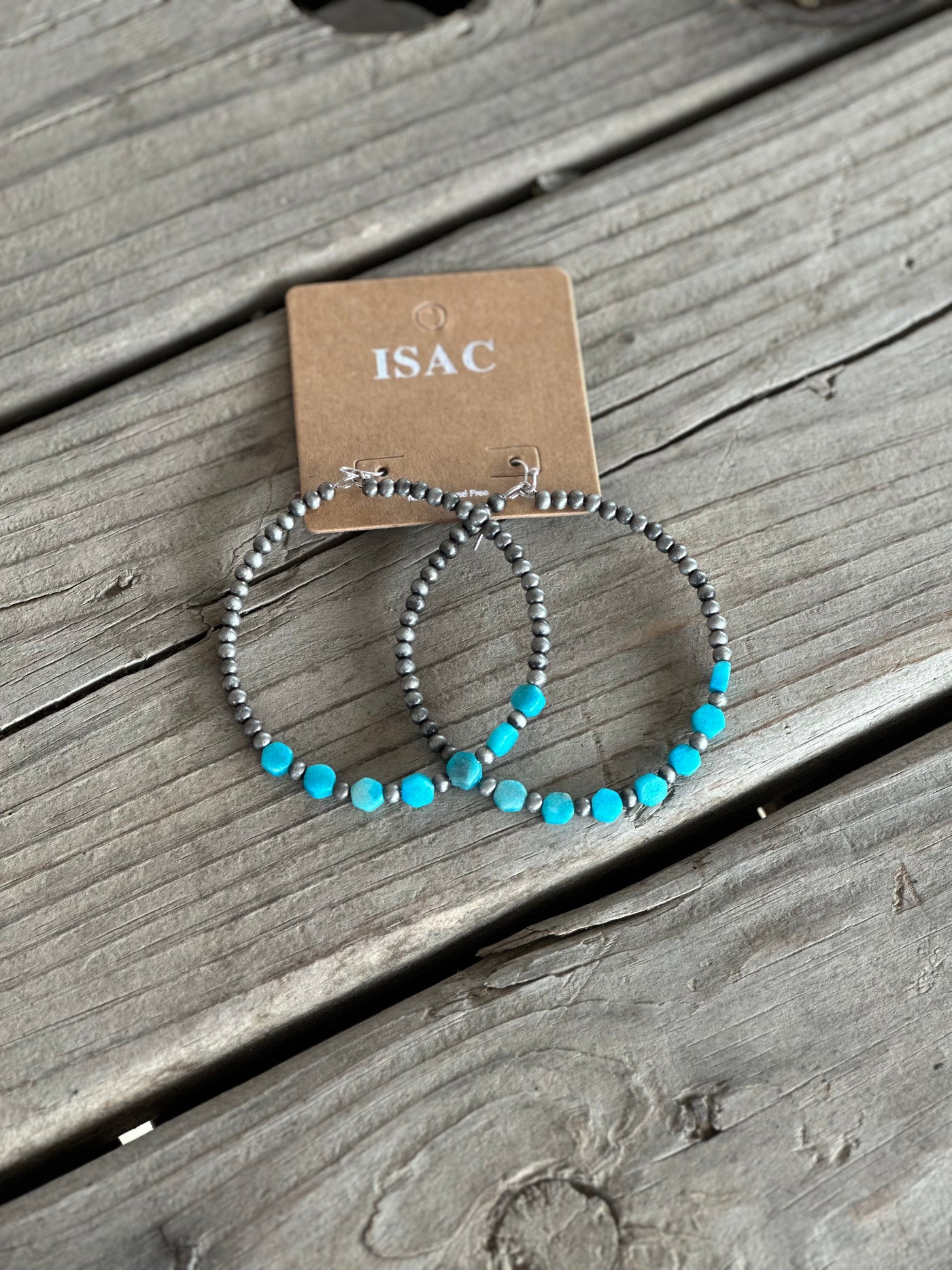 Hexa Gemstone Hoop Earrings