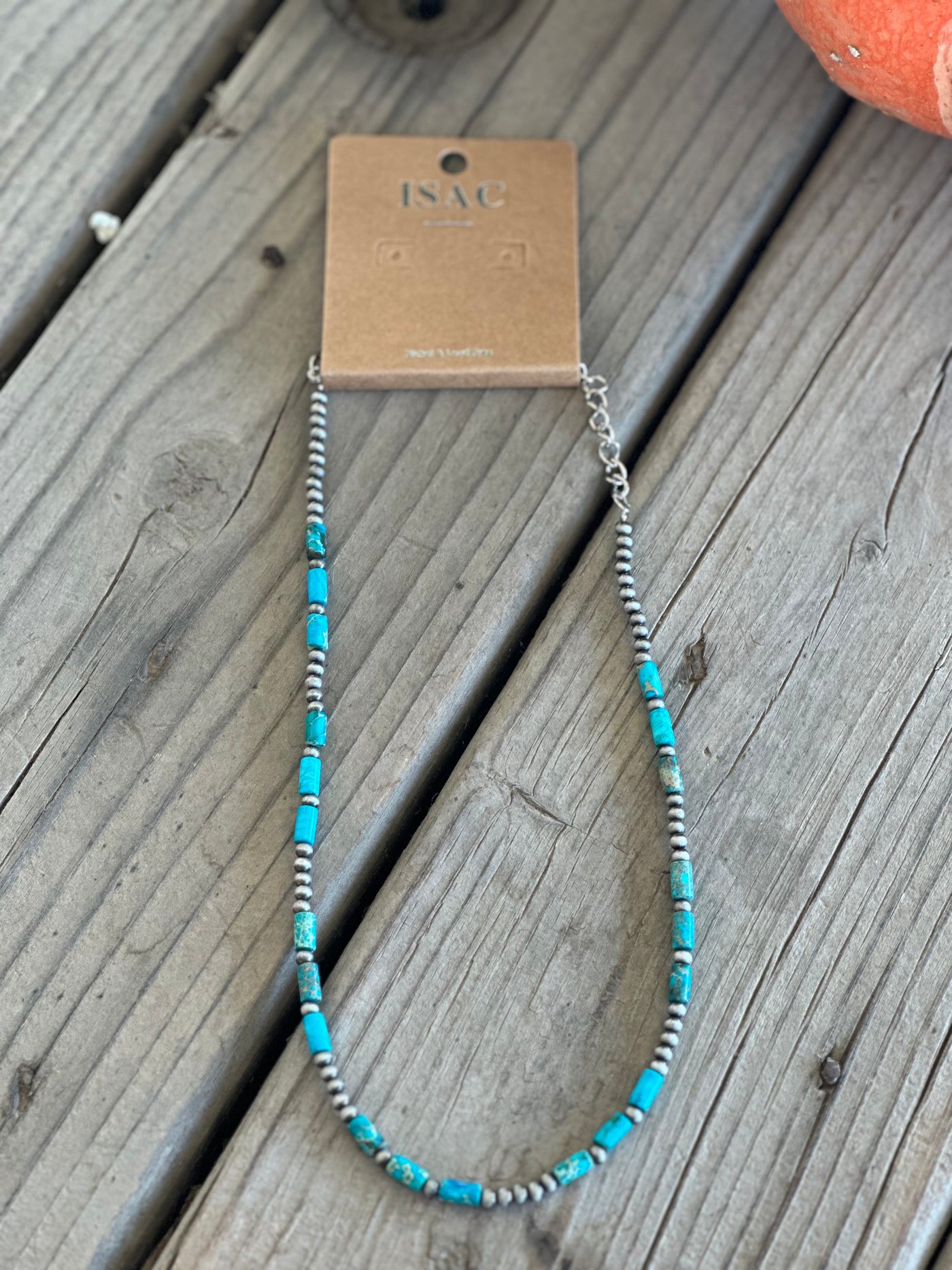 The Silver & Turquoise Beaded Necklace