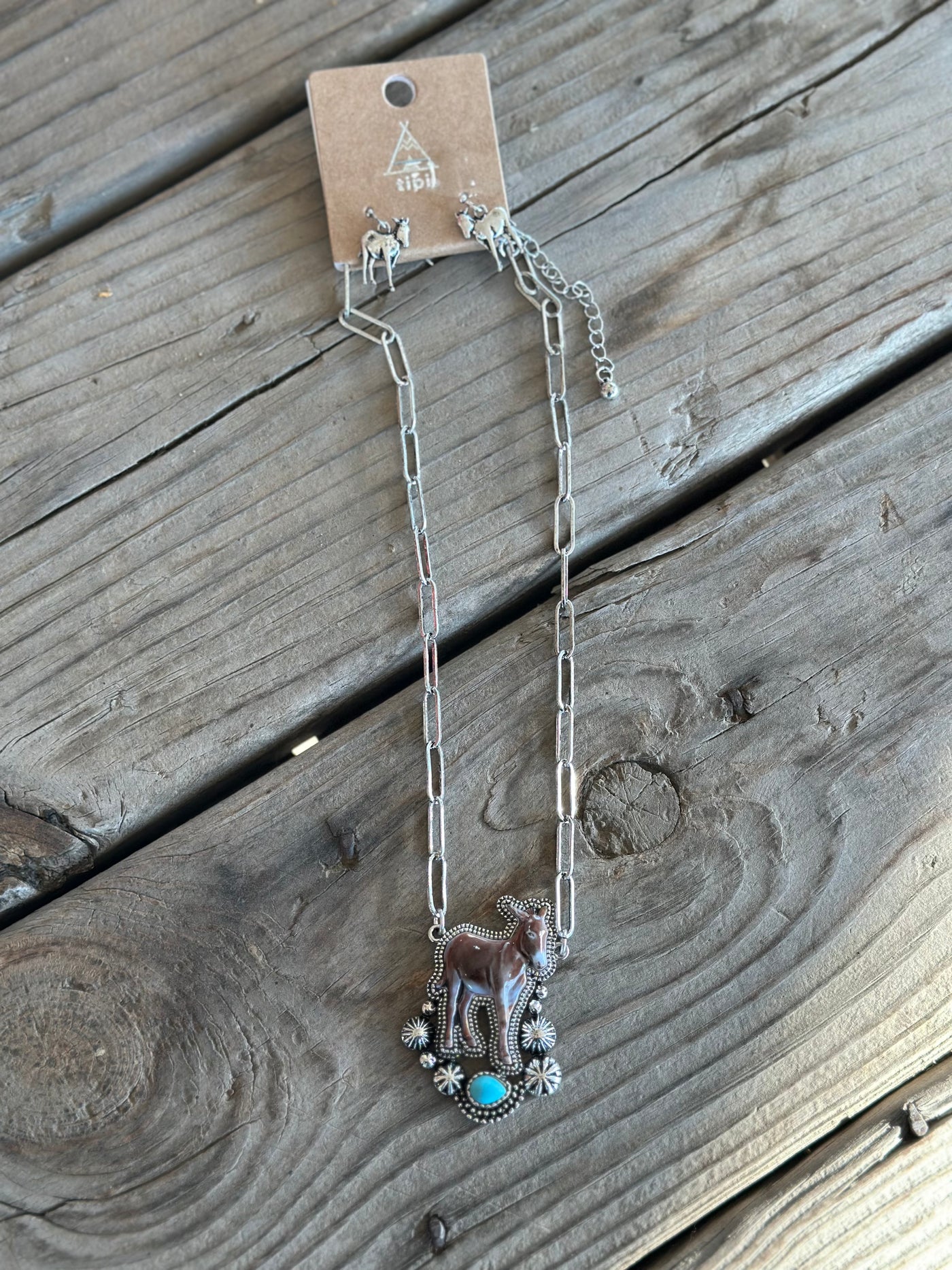 Donkey Pendent Necklace Set