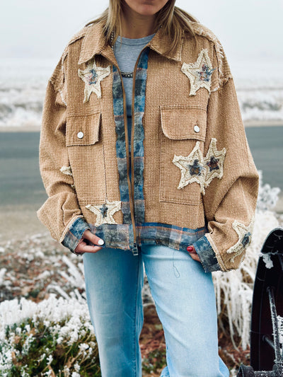 Star Patched Rustic Jacket