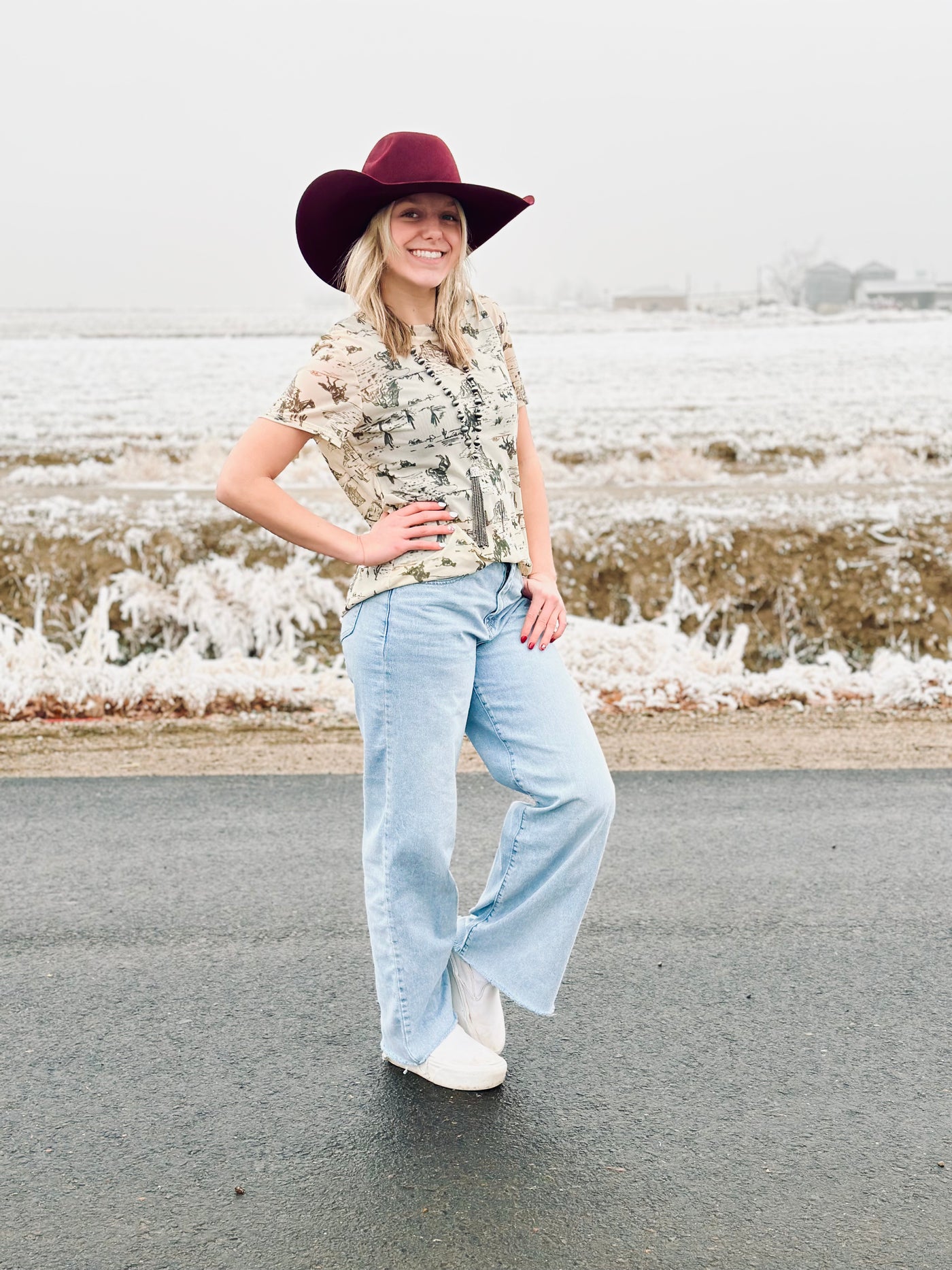 Lone Cowboy Mesh Top