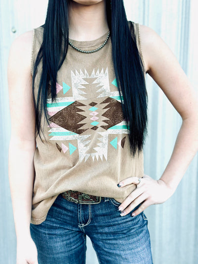 Aztec Graphic Tank Top