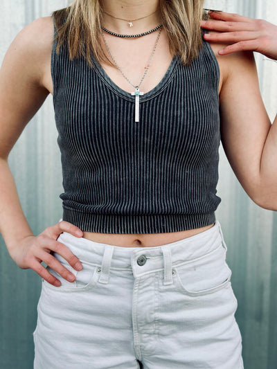 Ribbed Crop Tank Tops