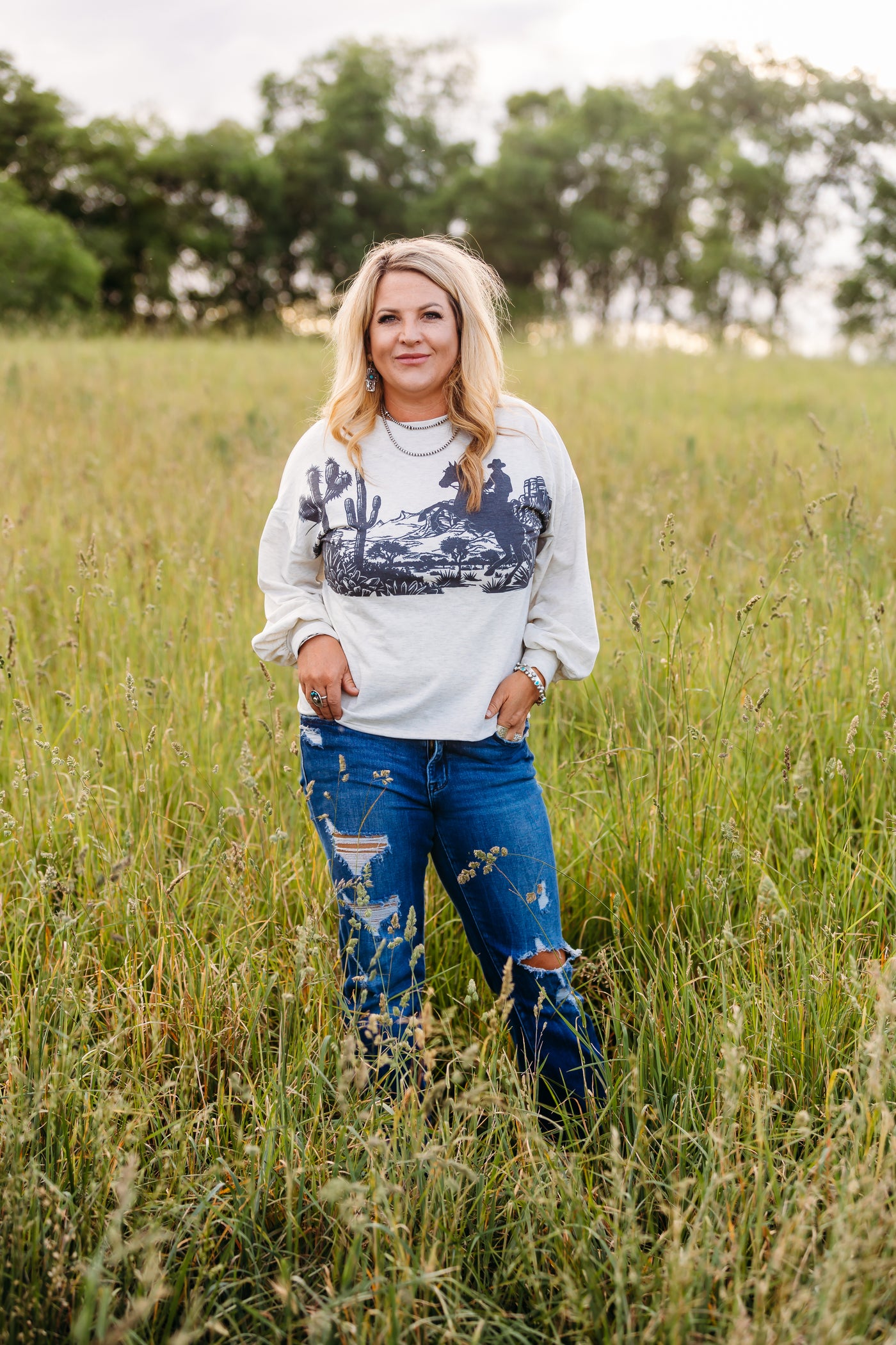 Wyoming Western Crewneck