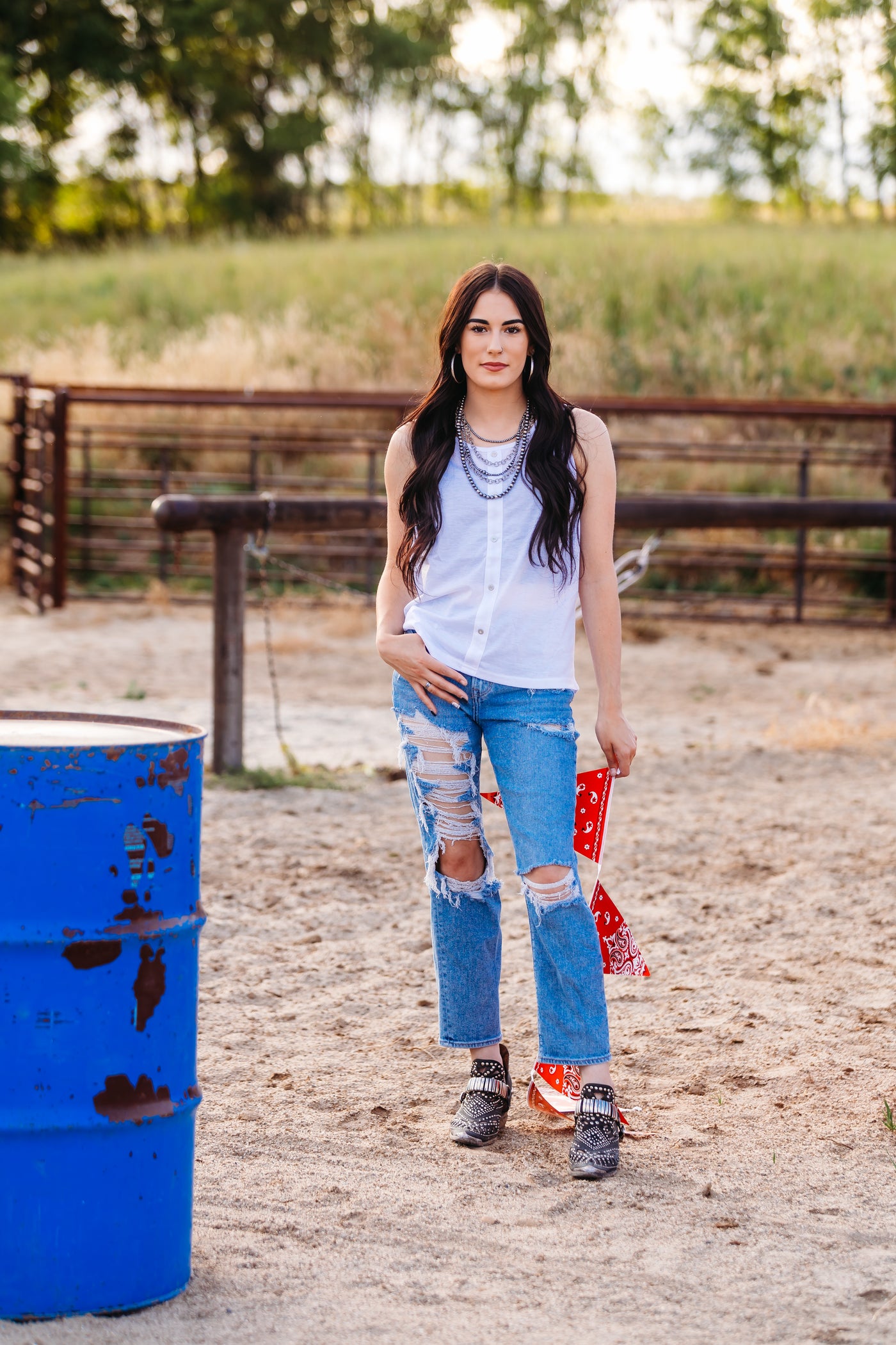 Free Bird Button Tank