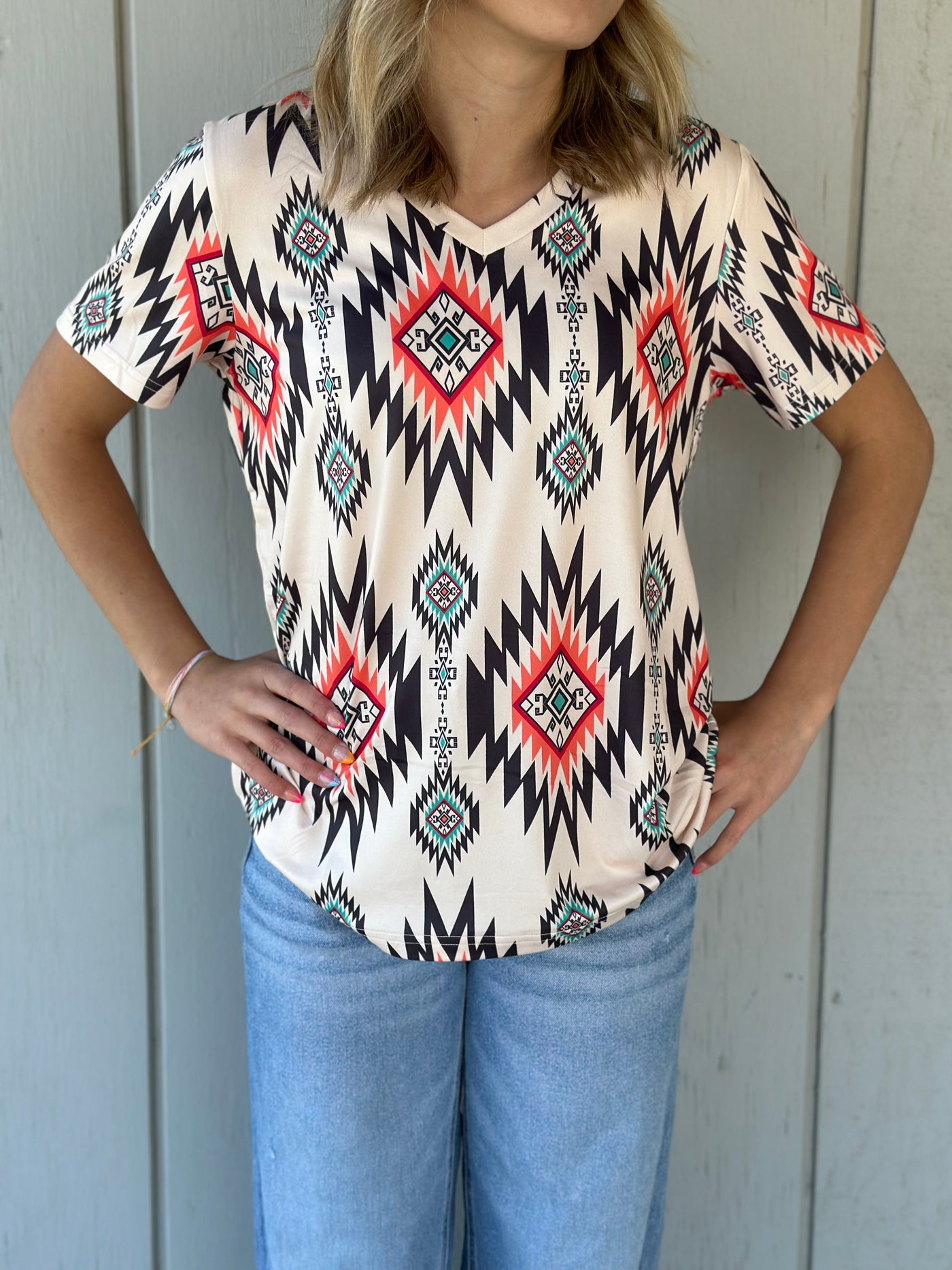 Aztec V-Neck Shirt