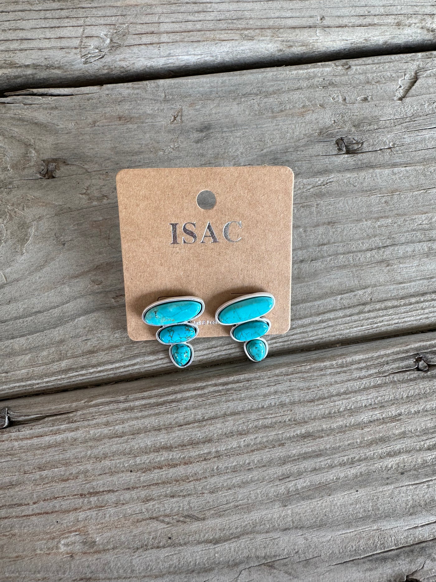 Triple Stack Turquoise Earrings