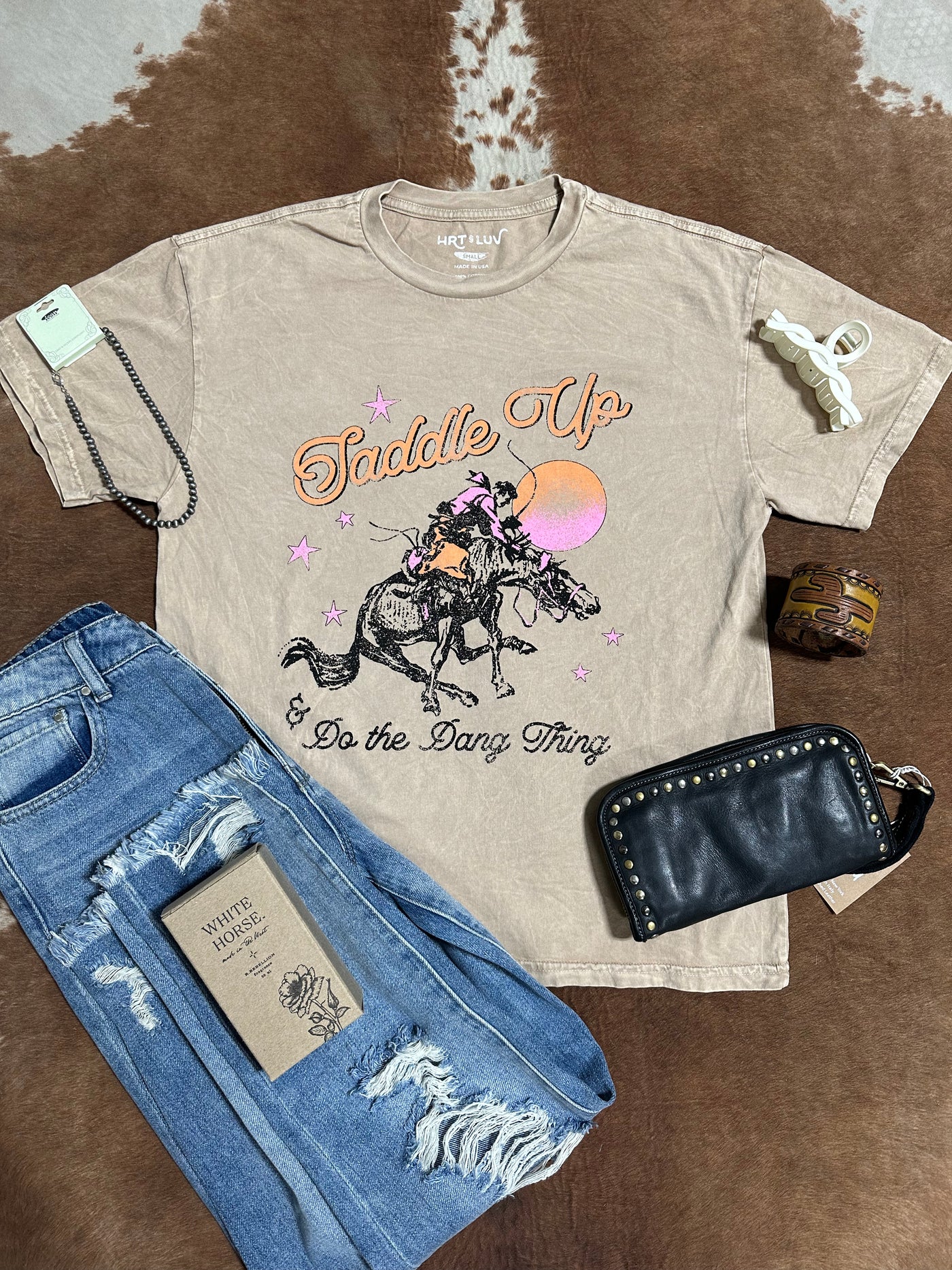 Saddle Up Mineral Graphic Tee