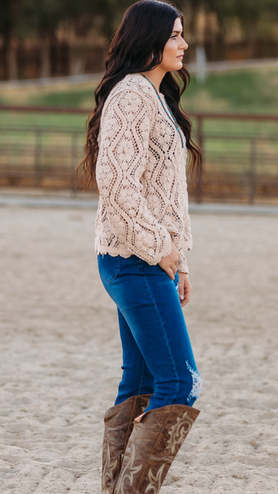 The Rosette Crochet Top