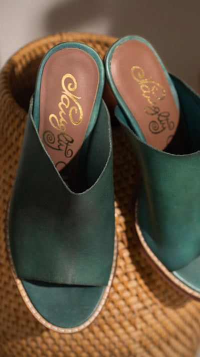 Hallie Heeled Sandal in Teal