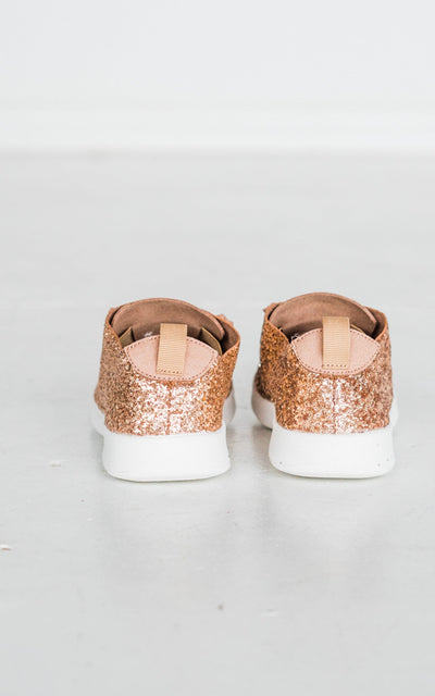 Mayo Glitter Sneaker in Rose Gold