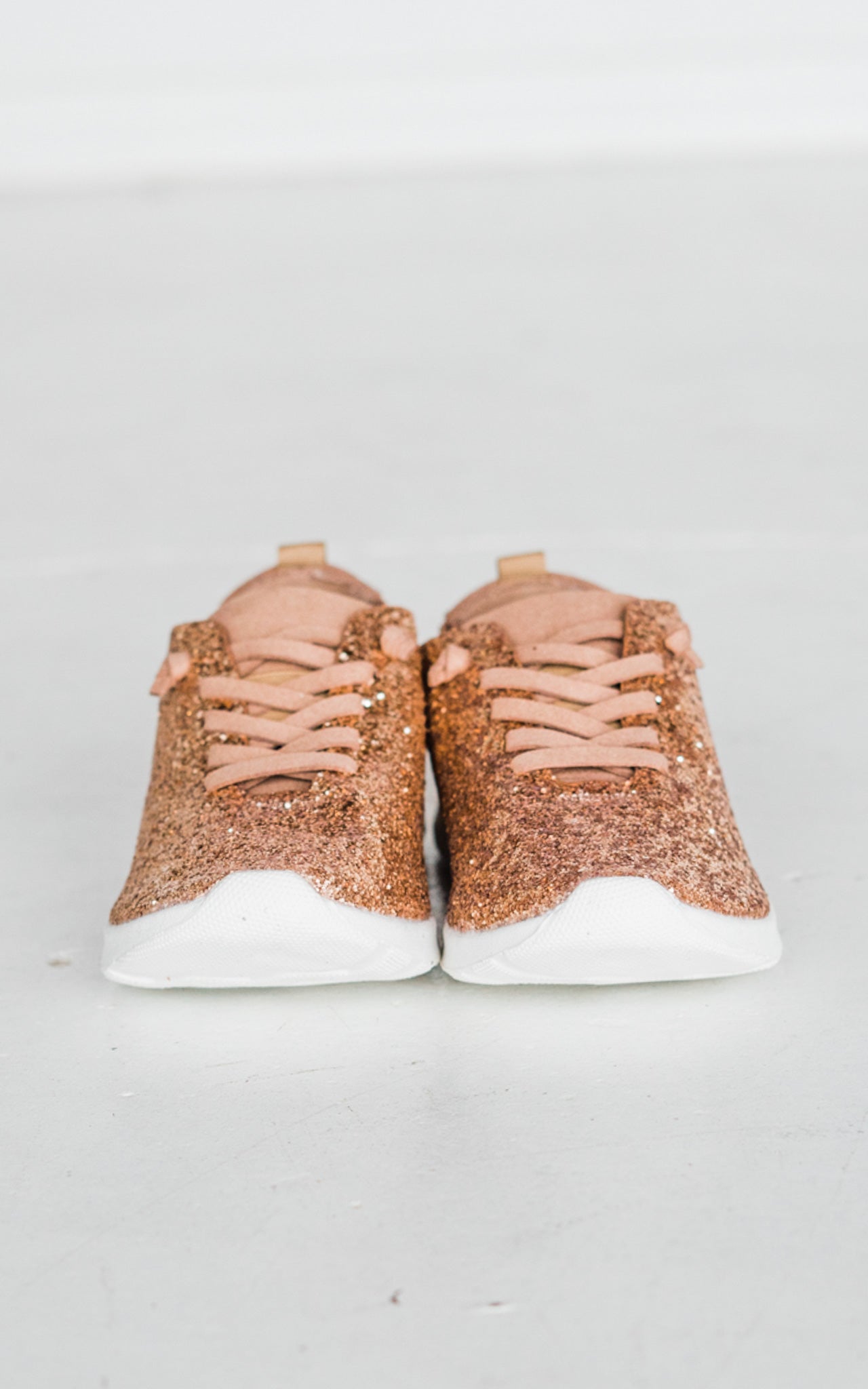 Mayo Glitter Sneaker in Rose Gold