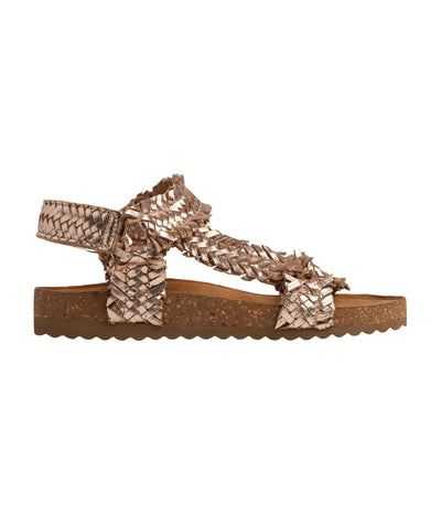 River Dance Woven Sandal in Champagne