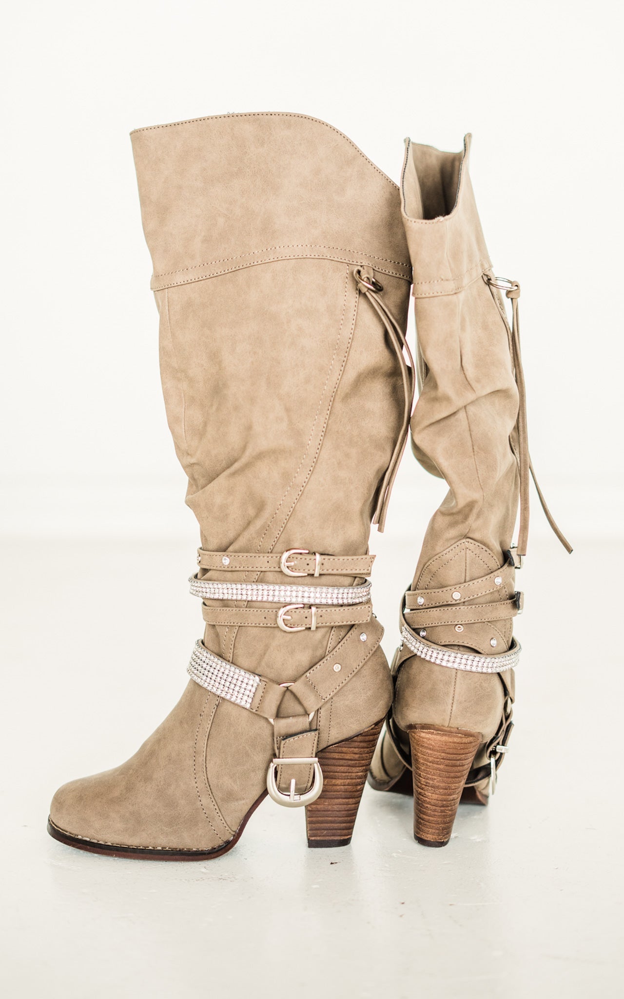 Stacey Boots in Taupe