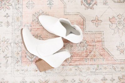 Fiera Glitter Booties in White